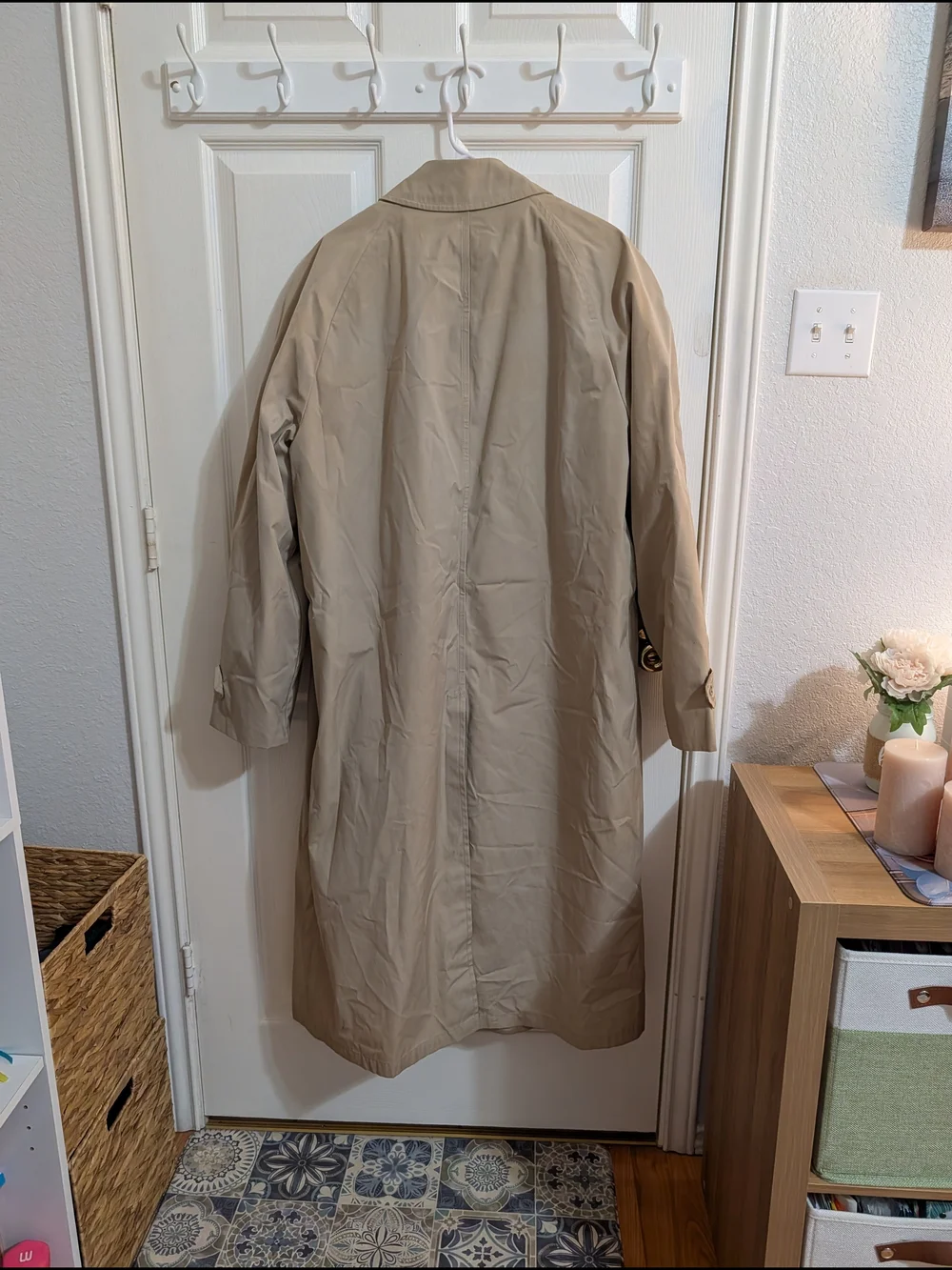 London Fog Men’s Beige Long Trench Coat